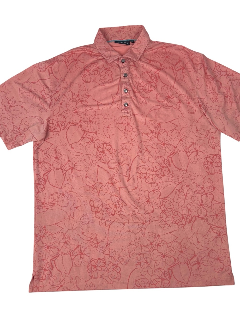Devereux Polo Shirt Mens Kapalua XL Floral Hawaiian All Over Tech Golf Collared